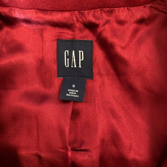 Gap Women’s Dark Red Wool Coat & Jacket with Toggle Buttons and Zipper Size : S - Picture 12 of 12
